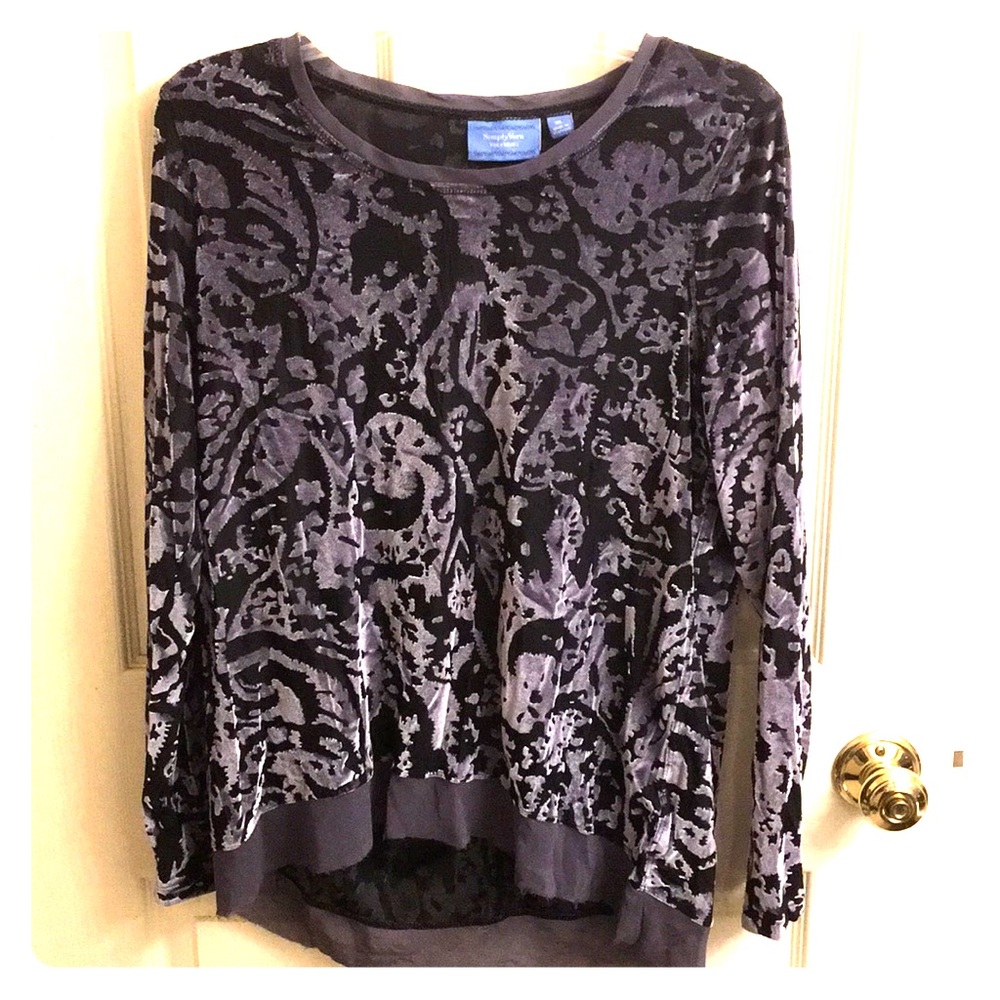 Crushed velvet top